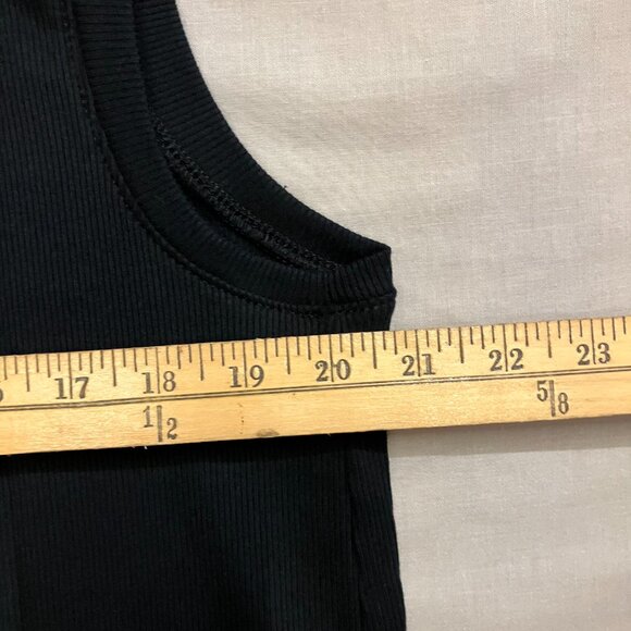 A New Day Women's 1X Black Muscle Tank Mini Knit Dress Sleeveless - Picture 9 of 10
